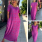 2025 trendy plus-size kjole med fasjonabelt trykk