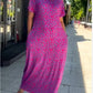 2025 trendy plus-size kjole med fasjonabelt trykk