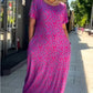 2025 trendy plus-size kjole med fasjonabelt trykk