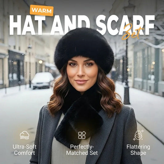 💗SISTE DAGS SALG 52 % RABATT⚡2026 HELT SALG💕Lommig pelsbøttehatt Varm vinterhatt + gratis matchende skjerf (kun 29 igjen)⏰