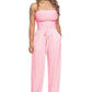 🔥Ensfarget jumpsuit med smokk uten skulder