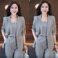 Fin gave - Fasjonabel og slank blazer i 3-delt dress-sett for kvinner