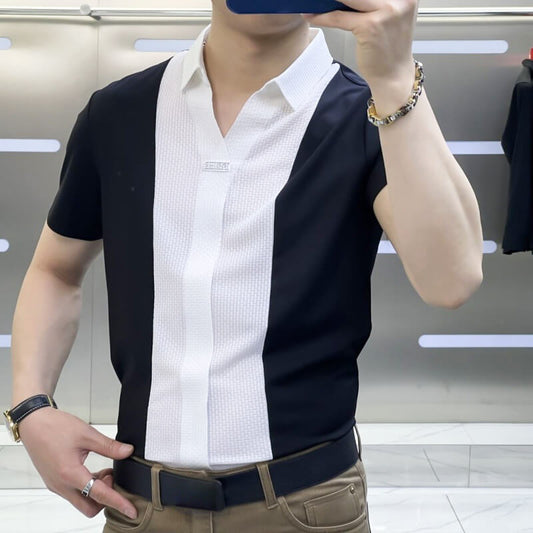 ⏳ Business casual lappeteppe-skjorte for menn