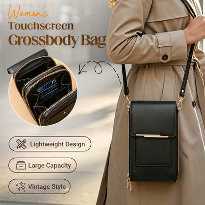 🔥Spesialtilbud 49 % rabatt – 🎁Messenger-veske for damer med plass til mobiltelefon med berøringsskjerm🤩