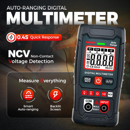 🔧⚡️ Smart multimeter mot brannskader! 4000-tellings automatisk områdemåling, håndflatestørrelsesverktøy for null feil ✨