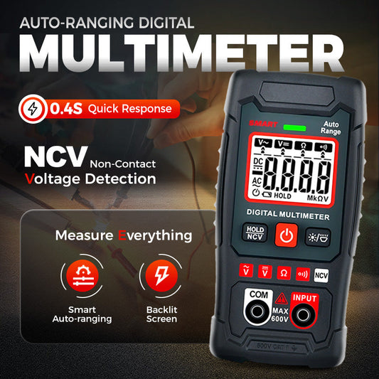 🔧⚡️ Smart multimeter mot brannskader! 4000-tellings automatisk områdemåling, håndflatestørrelsesverktøy for null feil ✨