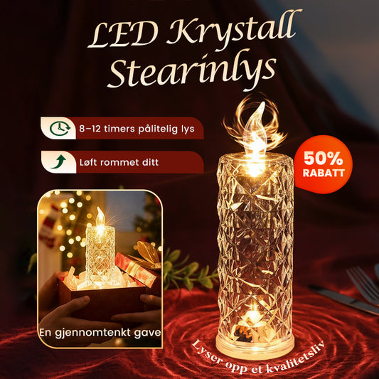 4-delt romantisk LED-krystalllyssett