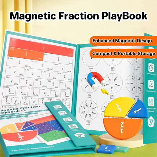 🧮 50 % RABATT NÅ! 📚 Demonstrasjonsbok for magnetiske brøker – Praktisk læring, visuelt undervisningsverktøy og gjenbrukbar ✨