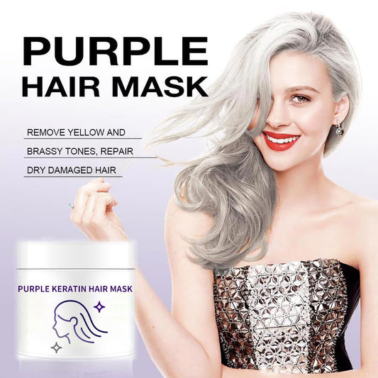 🎁 Hot Sale 50% AVSLAG 🔥Lilla Keratin Hair Mask - Balsam for permanent og farget hår