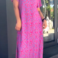 2025 trendy plus-size kjole med fasjonabelt trykk