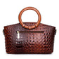 🔥 2025 Hot Salg 🔥 Stor kapasitet Vintage Luxury Crocodile Leather Vintage Handbag