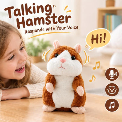 ✨ 50 % RABATT! 🐹 Snakkende hamster-kosedyr – gjentar alt du sier, rister automatisk på hodet – utrolig morsomt for både barn og voksne! 🎁💚