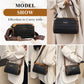 Motefull diamantmønster stor kapasitet 3-lags crossbody-veske