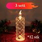 4-delt romantisk LED-krystalllyssett