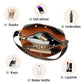 Motefull diamantmønster stor kapasitet 3-lags crossbody-veske