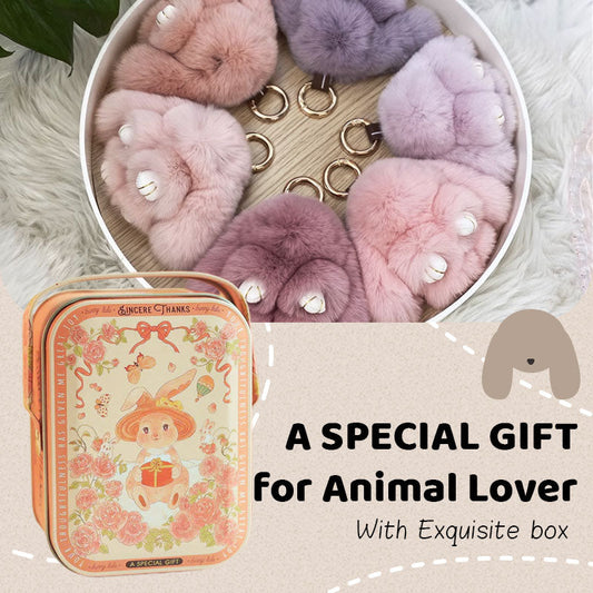 🎁Påskens beste gave 49% AVSLAG🐰Håndlagde myke kanin Pom Pom Charms (Boxed Edition)