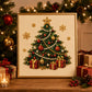 🎄✨ DIY-juleperlekunstsett – 5 festlige design, 3D-hevede perler og utstillingsramme inkludert | Juleveggdekor 🖼️🎨