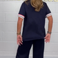 ✨Forsommernyhet-50%OFF✨Sidestripe kortermet T-skjorte og joggesett med brede ben