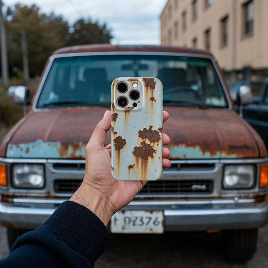 🔥2025 NYHET 🔩Vintage rustfarget hardt deksel til iPhone