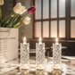 4-delt romantisk LED-krystalllyssett