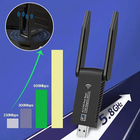 🚀Gigabit Dual Band trådløst nettverkskort