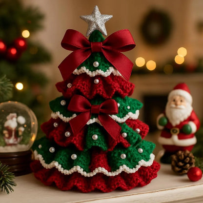 🎉 Forsinket julesalg -50 % rabatt 🎄 DIY-sett for heklet juletre – ✨ Håndlaget julepyntsett