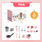 🎁 [Beste gave til barn] 🍳Barns ekte matlaging minikjøkkenleker - 22 PCS-sett