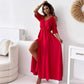 👗🌹 Elegant sexy V-hals-kjole for kvinner