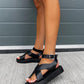 ADELINA - Sandaler i skinn med tykk bunn for kvinner