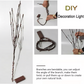 Pousbo® LED-lys med pilegrener, batteridrevet kvistlys