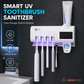 🦷🚿Veggmontert UV-tannbørstedesinfeksjonsmiddel og -holder