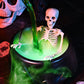 ✨🎃Halloween-dekorasjoner innendørs - Heksegryte med magiske flytende eliksirflasker og tåkemaker