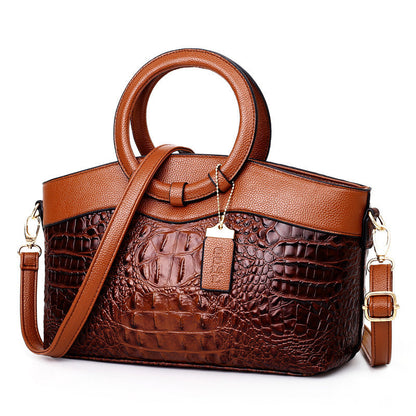 🔥 2025 Hot Salg 🔥 Stor kapasitet Vintage Luxury Crocodile Leather Vintage Handbag