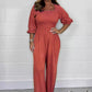 🌸Vårtilbud 49% rabatt🌸 Sommer jumpsuit med elastisk midje for kvinner