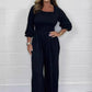 🌸Vårtilbud 49% rabatt🌸 Sommer jumpsuit med elastisk midje for kvinner