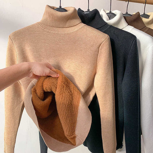 🎅Julespesialer 49% OFF🎁Vinter fleece tykk strikket bunnskjorte