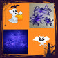 Halloween svart edderkopp dekorasjon med lys