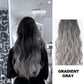 🌸Gradient farge krøllete parykk stykke