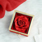 🌹 Forever Rose Box - med gravert halskjede og kunstig rose