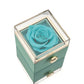 🌹 Forever Rose Box - med gravert halskjede og kunstig rose