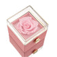 🌹 Forever Rose Box - med gravert halskjede og kunstig rose