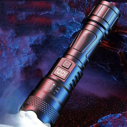 🔦 LED-lommelykt med sterkt lys og uttrekkbar lys | Megasalg ved årets slutt, 40 % rabatt | Zoombar stråle og justerbar lengde | Oppladbar for utendørs bruk og nødsituasjoner 🚀✨
