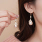 Vintage Elegant Zirconia imitert perlekjede og øredobber