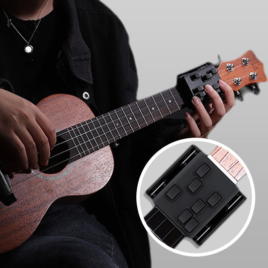 Ukulele akkordtrener med smarte fingersettingsknapper