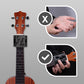 Ukulele akkordtrener med smarte fingersettingsknapper