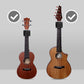 Ukulele akkordtrener med smarte fingersettingsknapper