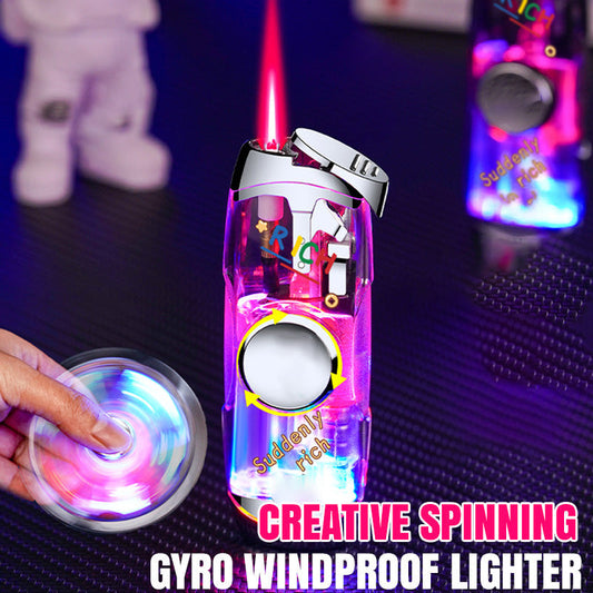 🔥Ny Hot Selling❤️‍🔥 Kreativ spinnende Gyro vindtett lighter