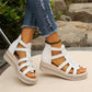 Kilesandaler med rhinestone-dekorasjon