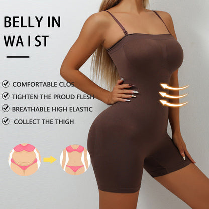 Sømløs body shaper for kvinner med avtagbar stropp