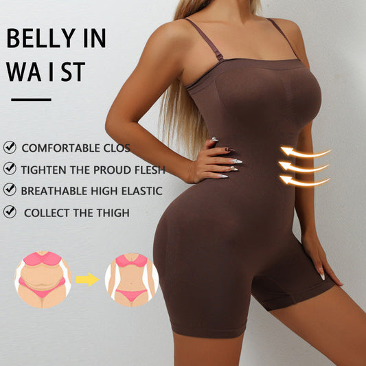 Sømløs body shaper for kvinner med avtagbar stropp